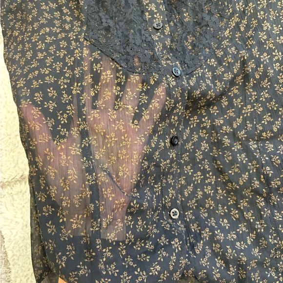 Free people brown floral top - Picture 3 of 4